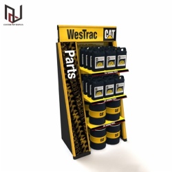 Metal motor oil retail display stands