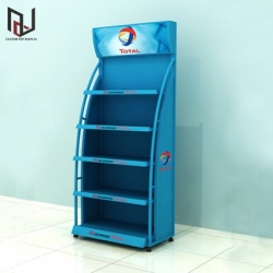 Lubricant motor oil floor metal display rack