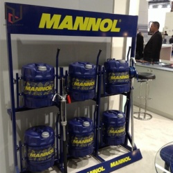 Drum motor oil displays racks