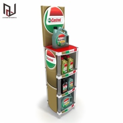 Metal plate oil rack lubricant display