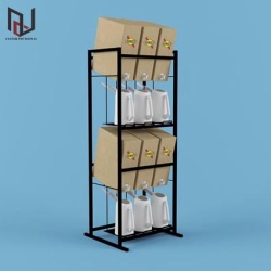 Metal material display engine lubrication oil shelf rack