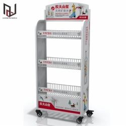 Custom supermarket advertising soft drinks bottle display rack