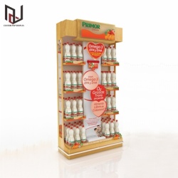 floor standing metal drink bottles display rack