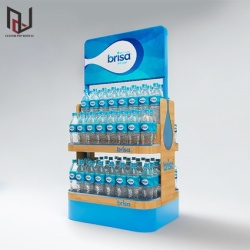 Drinks bottle end cap display rack for supermarket