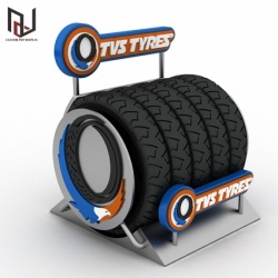 Customized size tire metal material display rack